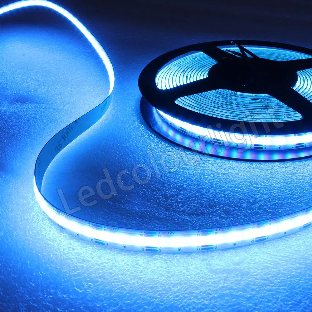 810 Fitas de LED RGB COB flexíveis de alta densidade cortáveis para iluminação de boate
