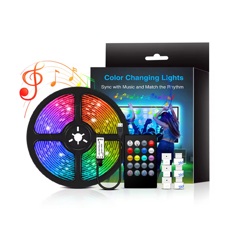 5V USB 3m 5m Luz LED de Quarto Fita Flexível Luces LED Fita para Decoração de Casa Quarto Quarto de TV Luz de Fita RGB 65 Polegada
