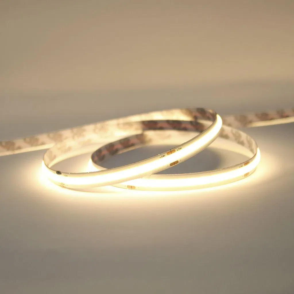 Fita LED Sem DOT 2700K/3000K/4000K/5000K/6000K 12V Luzes de LED COB Flexíveis para Iluminação Comercial