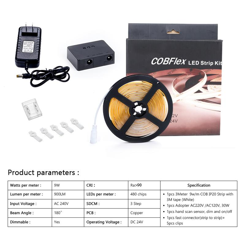 2021 Venda Quente AC220V 3000K 4000K 6500K Iluminação de Armário LED com Sensor de Movimento