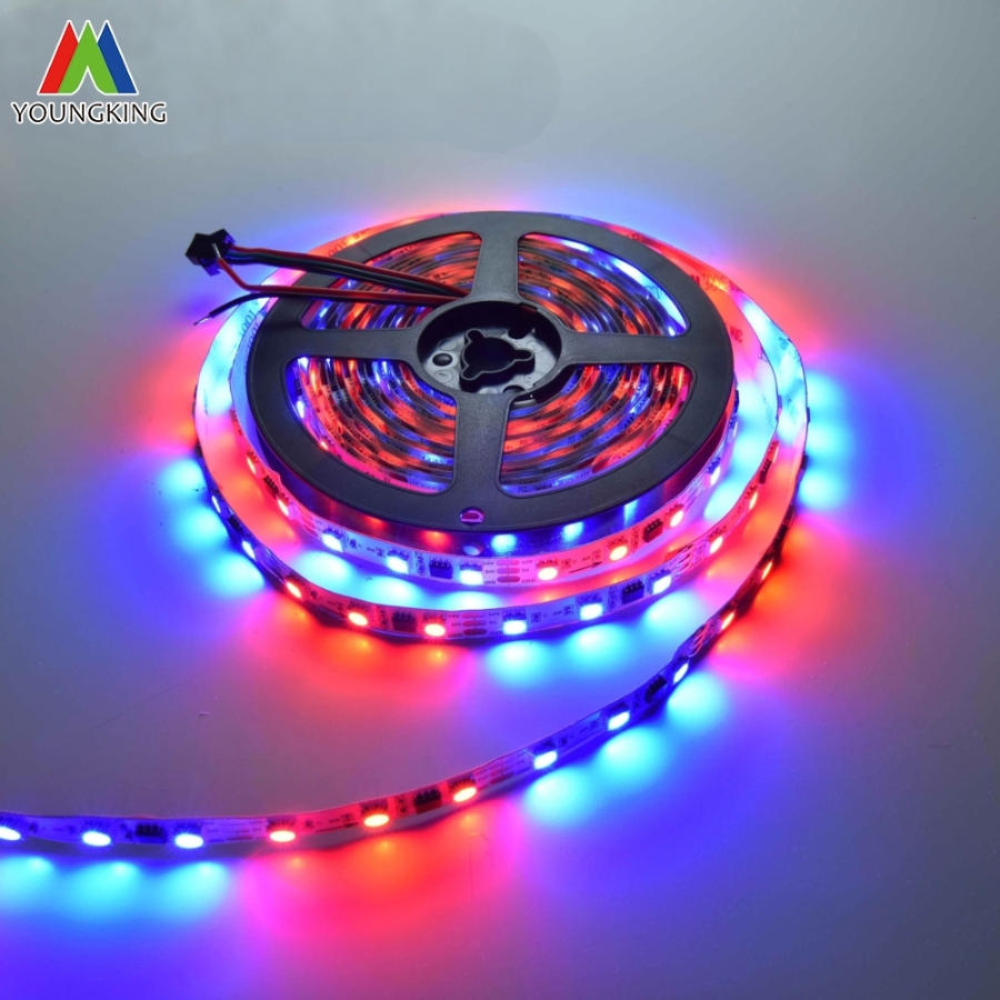 Água Corrente Tira de LED 60LEDs/M IC Ws2811 5050RGB Tira de LED IP20 12V 10mmpcb Tira De Luz LED RGB Tira de LED