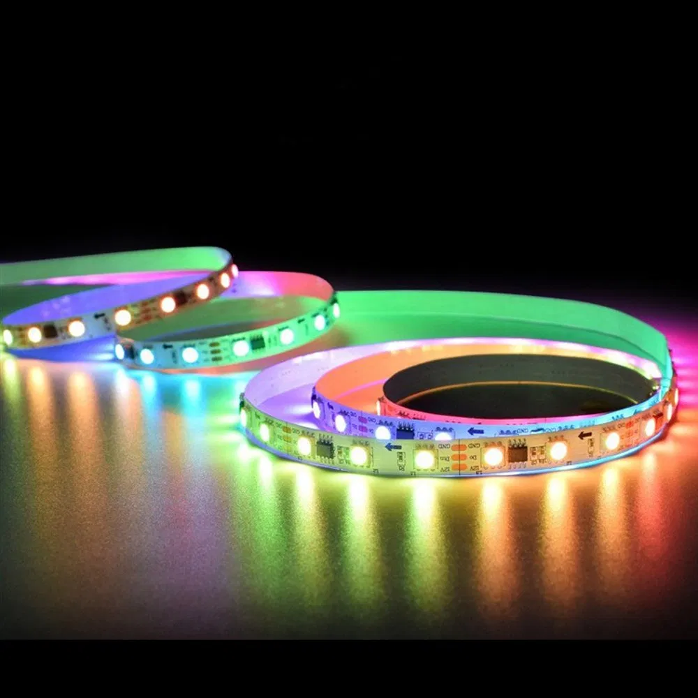 Fita de LED RGB Pixel Programável Mágica Endereçável Fita de Luz RGBW 12V 24V Ws2811 Ws2812b