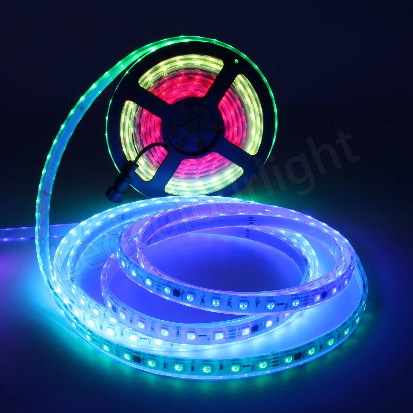 DMX 60LEDs 10pixels Fita de Luz RGB RGBW Flexível Endereçável LED Luz de Cordão 5m Por Fita de Luz para Decoração de Clube IP68 À Prova d'Água
