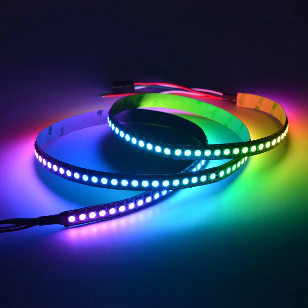 Glite Ws2812 5V 60LED/M 5050 Fita LED Digital Mágica com Externa IC2812 Fita LED RGB para Decoração