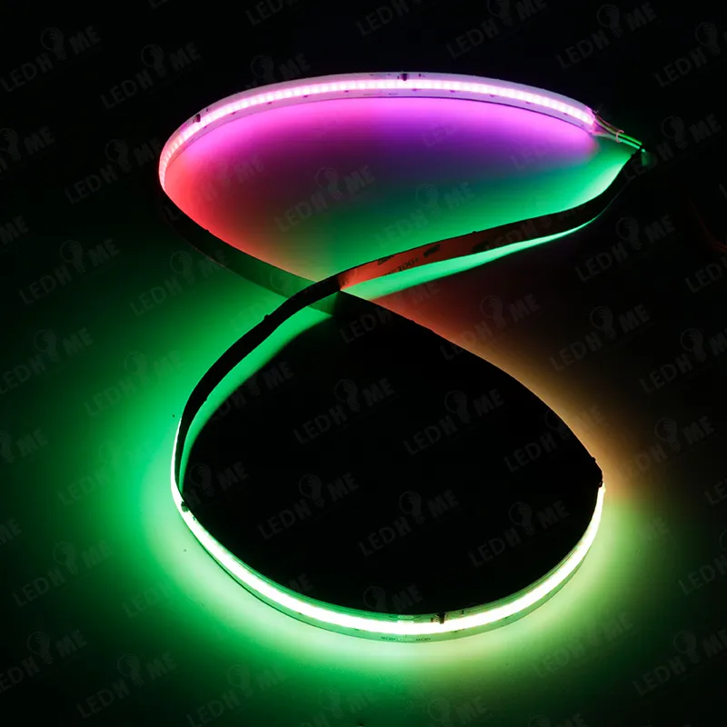 12V 24V 480chips/M Luz de fita LED RGB RGBW Rgbwcct COB 3000K 4000K 6500K Fitas LED COB flexíveis de alta densidade