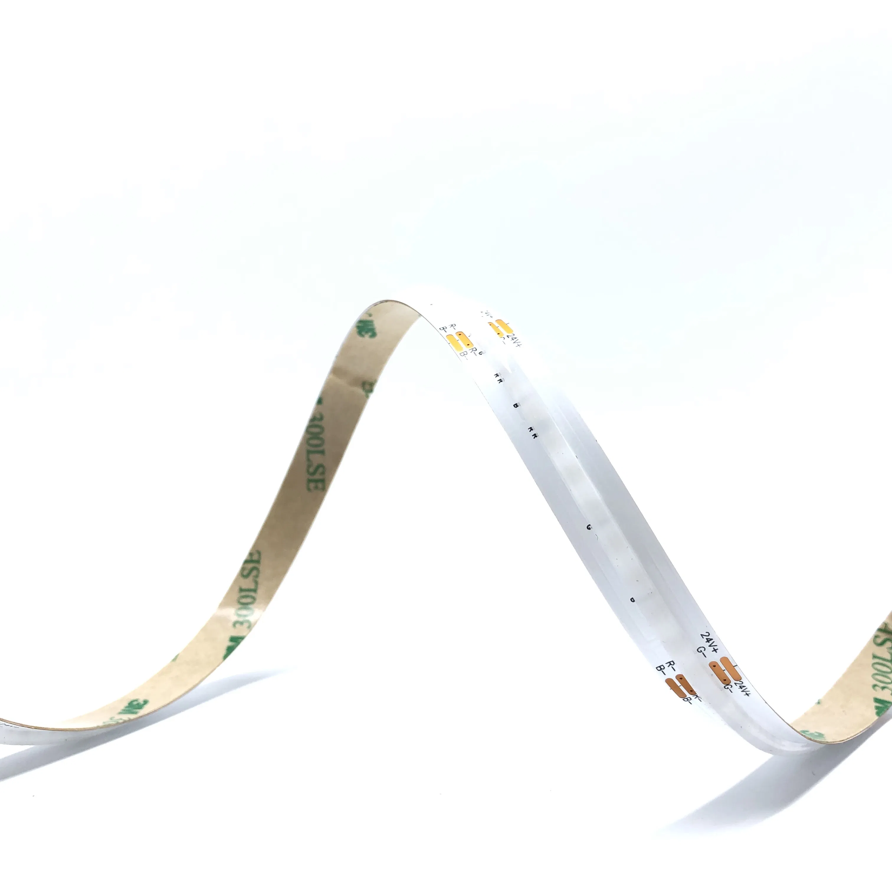 24V Fita LED RGB COB 576LEDs/M Fita LED flexível sem pontos que muda de cor para iluminação de armários, bares e iluminação linear