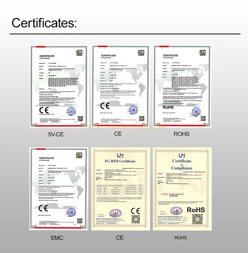 Certificações internacionais do produto