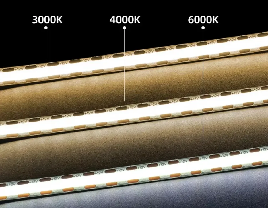 Fita LED COB sem ponto de alta densidade 480LEDs/M Largura 5mm Fita LED Ra90