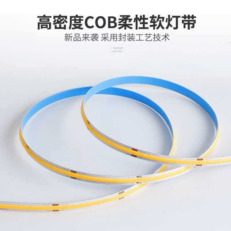 Fita de Luz COB de Baixa Tensão, Durável, Impermeável, Baixa Temperatura, Longa Vida, Alto Lúmen, Brilho Uniforme