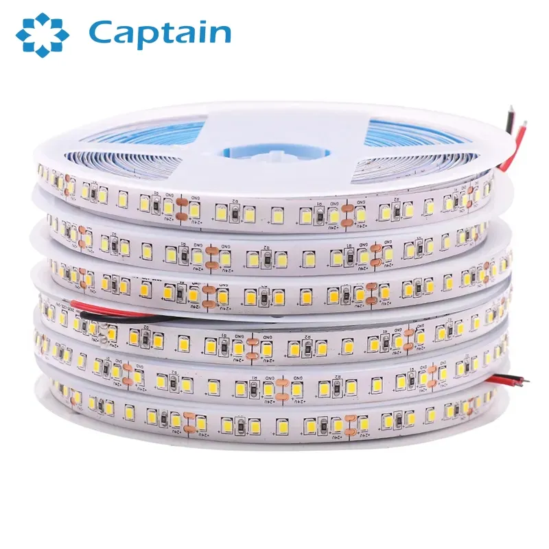 SMD2835 Fita de LED de Alta Brilho DC12V 24V 3000K CRI90 Fita de LED para Iluminação Comercial