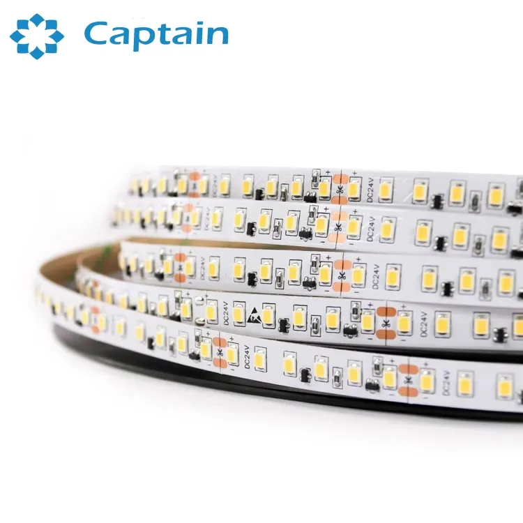 SMD2835 Fita de LED de Alta Brilho DC12V 24V 3000K CRI90 Fita de LED para Iluminação Comercial