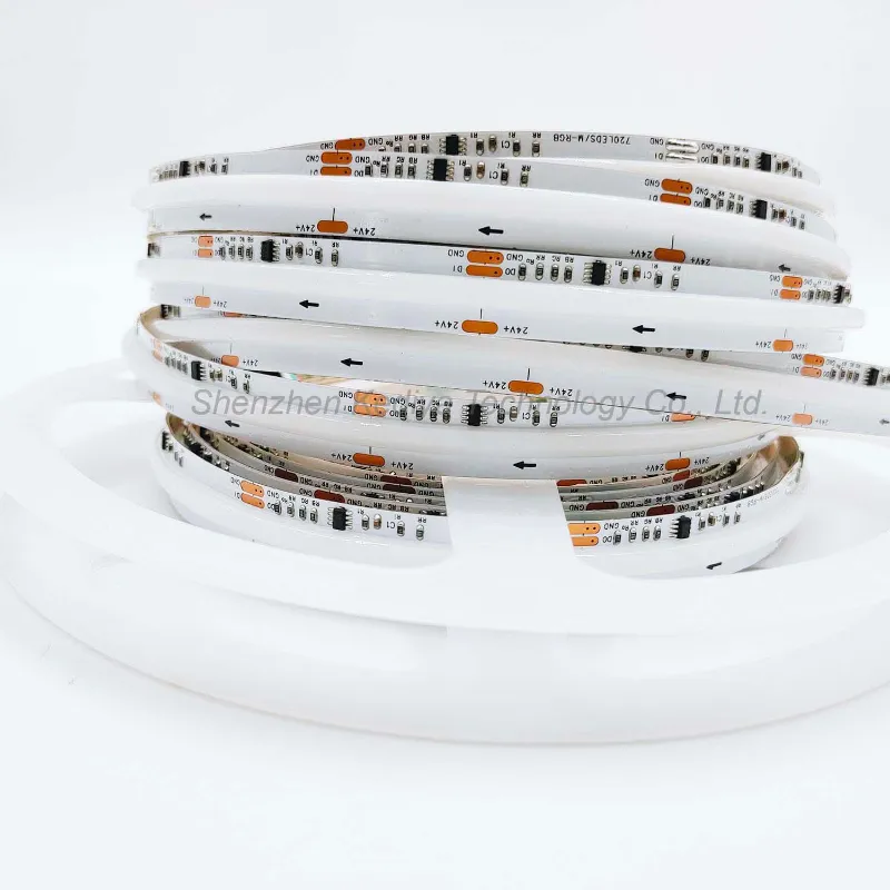 Fita de LED COB com Cor dos Sonhos Spi Endereçável de Alta Densidade Flexível