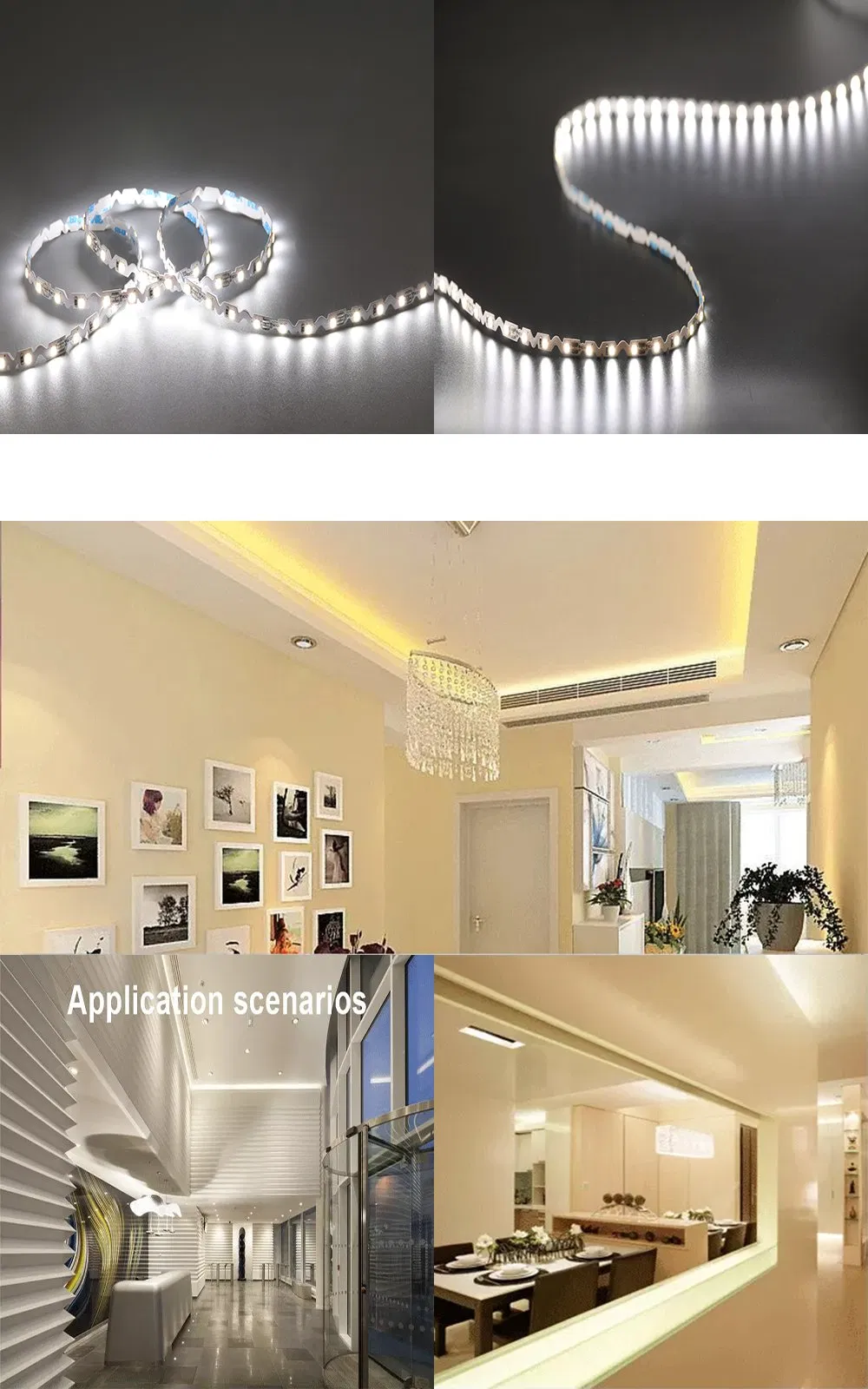 Fitas de LED em forma de S para iluminação externa