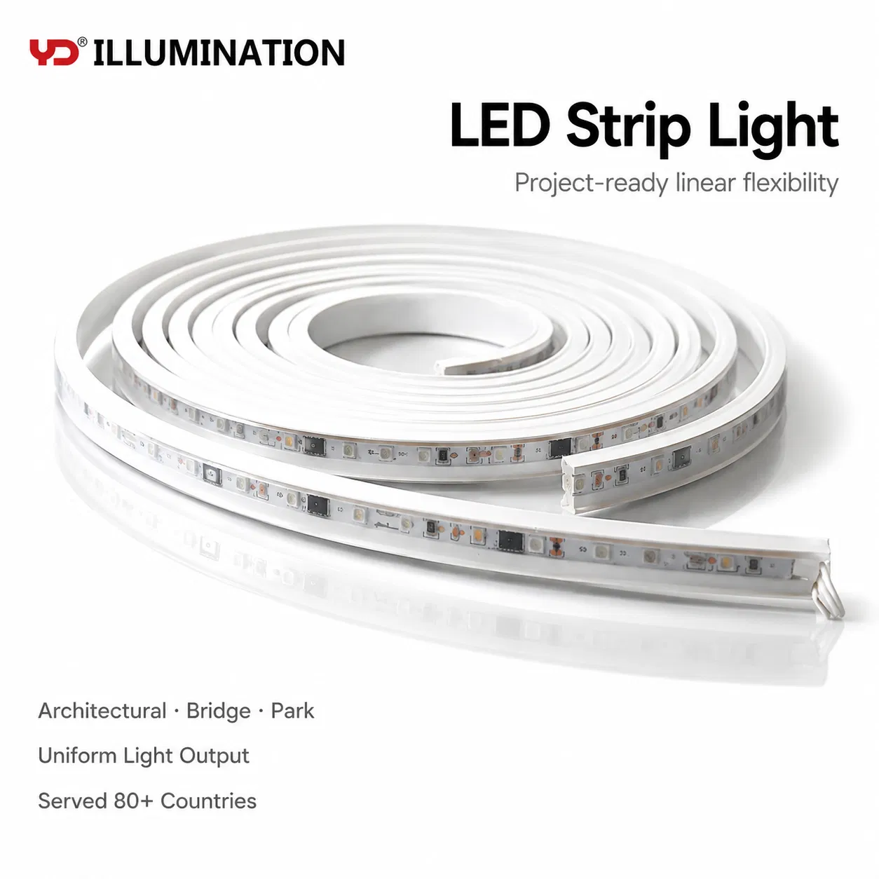 Fita de LED Exterior Brilhante: IP68 À prova d'água para Arquitetura