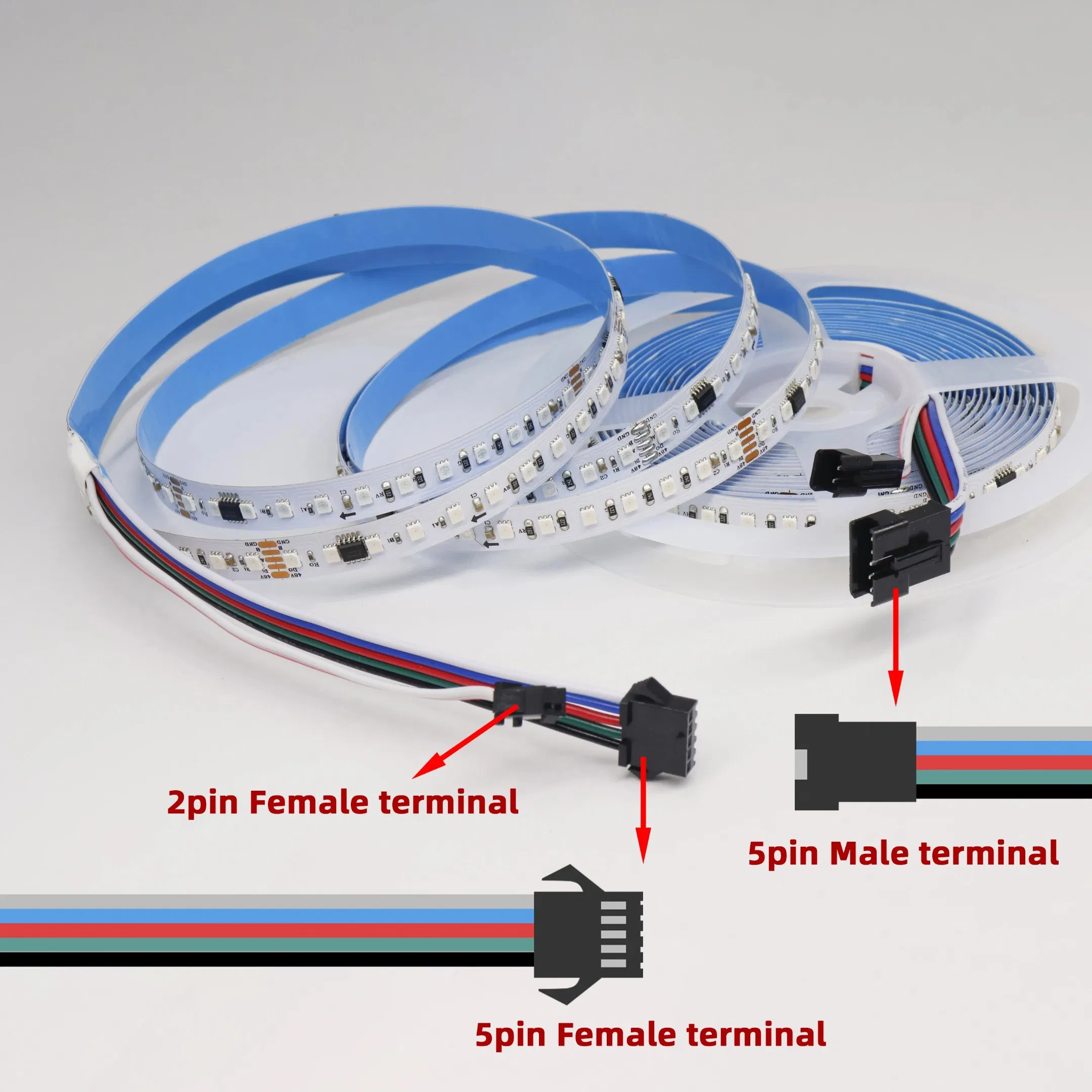 Fita de Luz LED Flexível Controlável de Alta Qualidade 5050 DMX512