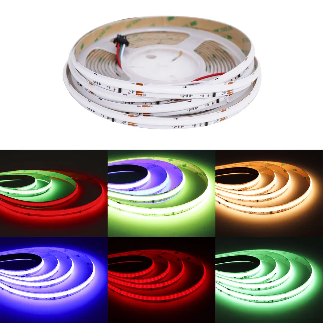 Ws2811 LEDs Rgbic Endereçáveis 576 Sem Ponto Alta Densidade Pixel Inteligente Fita de Luz COB