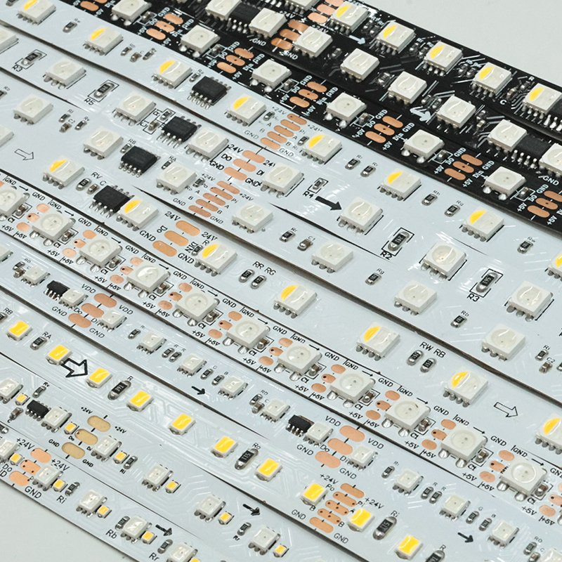 WS2811 Fita LED RGB RGBW Endereçável Inteligente 24V 12V 10mm Wifi App Sincronização de Música Luzes Dinâmicas Dimmable