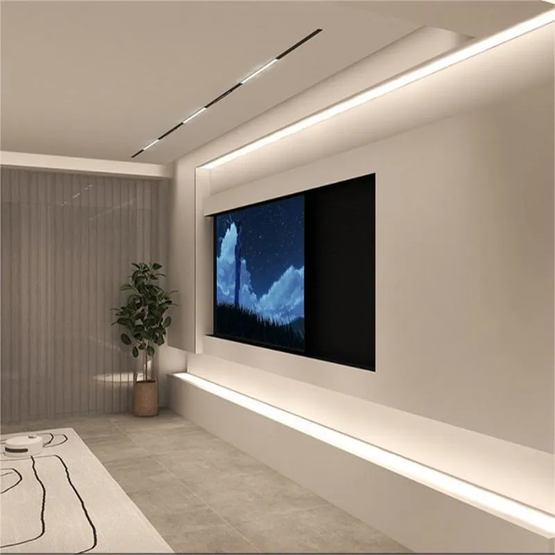 Luz LED com Decoração de Casa Embutida, Luz de Linha para Supermercado, Luz Decorativa de Teto para Sala de Estar, Faixa de Luz LED para Publicidade, Faixa de Luz Macia LED