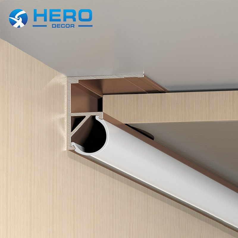 Perfil de Painel de Parede em Alumínio LED Materiais de Construção Forma de Canto Interno de Metal Herói Fita