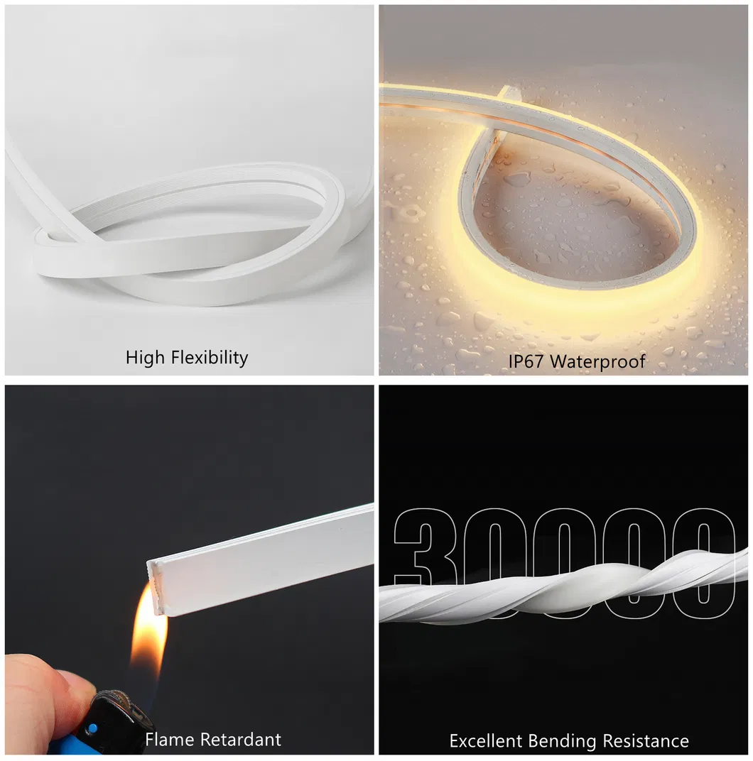 Fita de Iluminação Neon LED Flexível para Interior e Exterior, Decoração de Natal, Festa, Casamento e Quarto