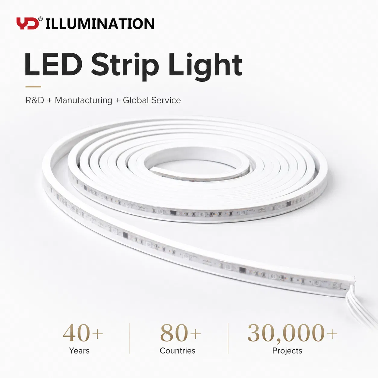 Fita de LED à prova d'água para arquitetura externa com 2200K CCT