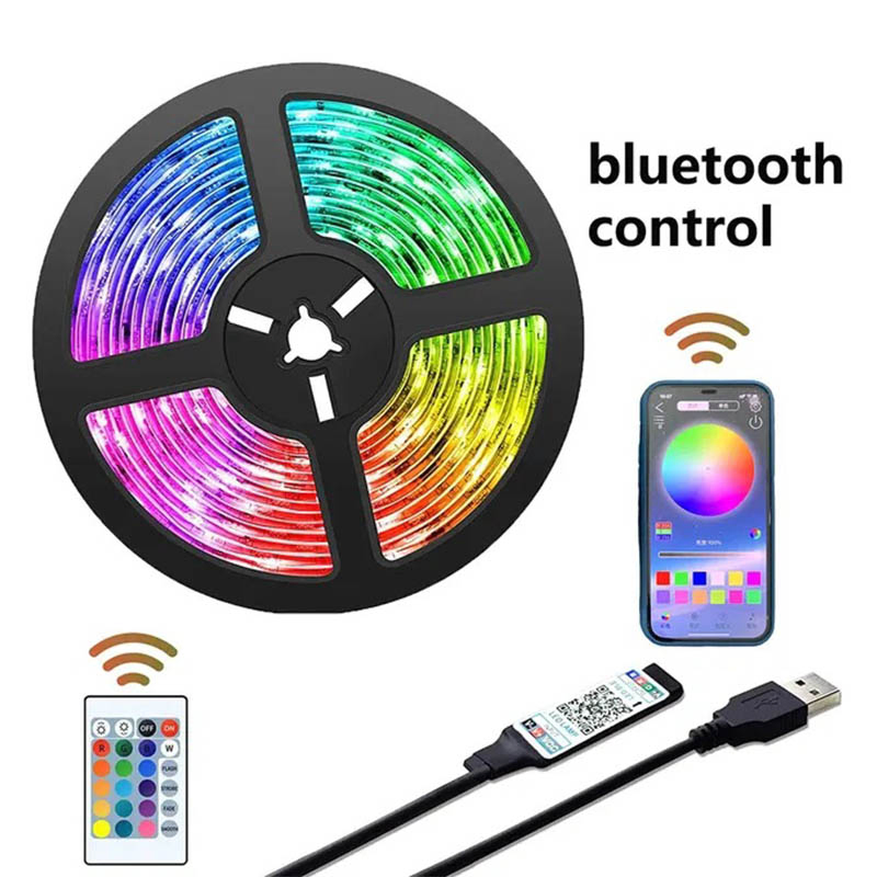 Controle Remoto USB 5V Luz de Fundo da TV do Quarto Fita LED Inteligente Rgbic