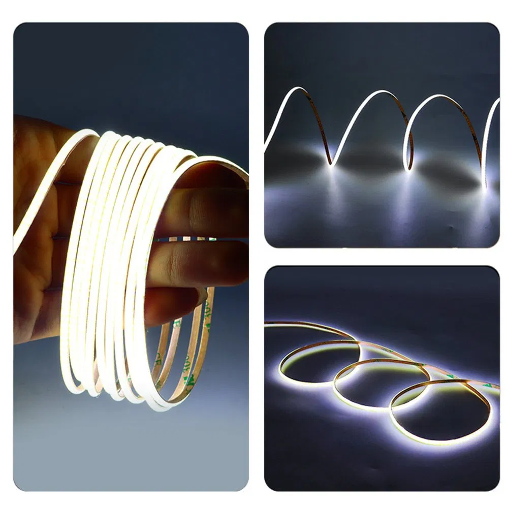 3.7V Fita de LED COB Dimmable 2700K Branco Quente IP20 À Prova d'Água para Iluminação de Escadas Externas 10mm Cortável