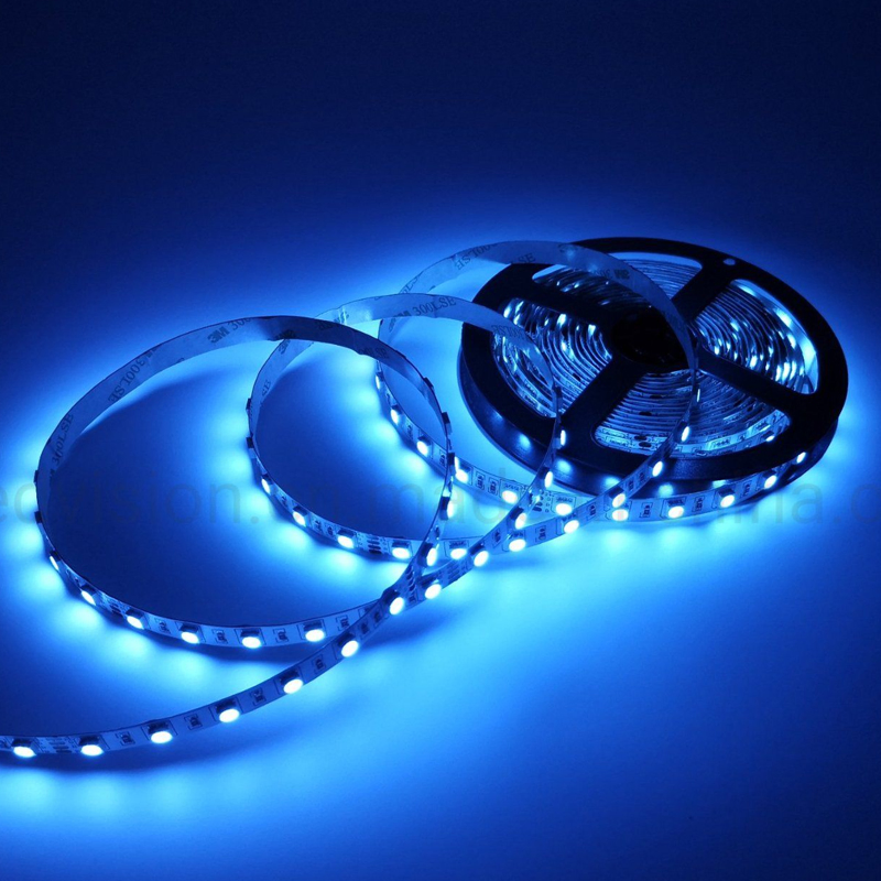 Fita LED RGB Azul à Prova d'Água 60LEDs/M Fita LED SMD Flexível com Controle Remoto por APP para Decoração de Quarto e Casa