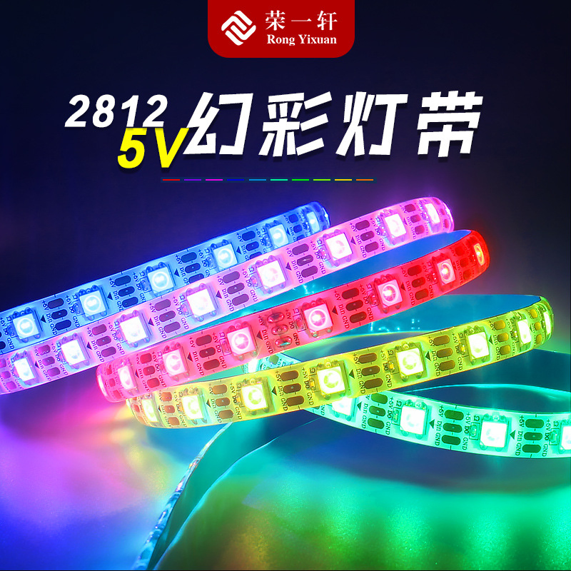 Fita LED RGB endereçável Ws2812b Tira LED 5V 30LED Pixel IP65 à prova d'água