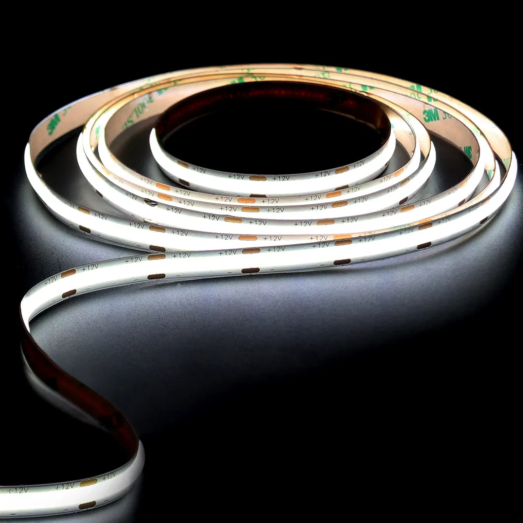 8mm Fita de Luz LED Flexível Adesiva Decorativa COB de Baixa Tensão