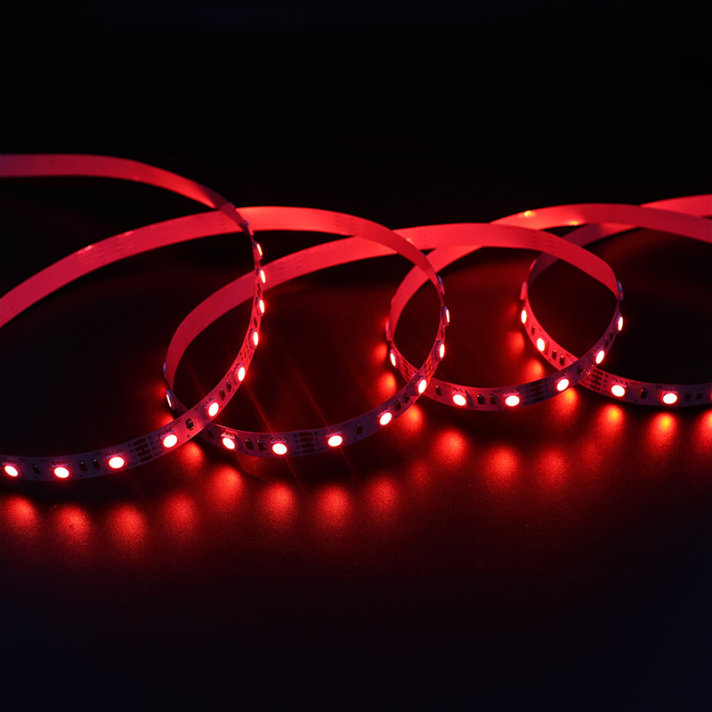 SMD5050 Fita LED RGB 60LEDs/M DC12V 24V Fita LED Flexível à Prova d'Água para Decoração de Natal em Casa Iluminação de Armários