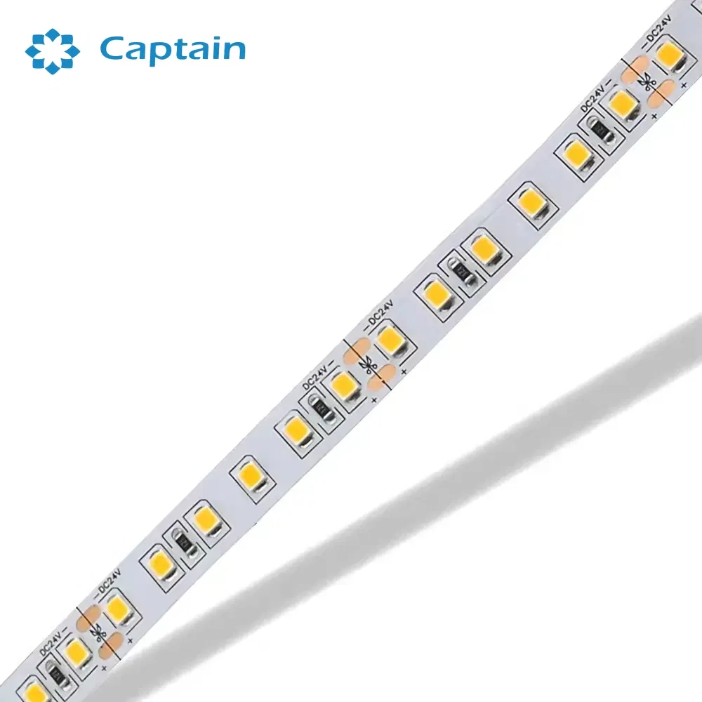 SMD2835 Fita de LED de Alta Brilho DC12V 24V 3000K CRI90 Fita de LED para Iluminação Comercial