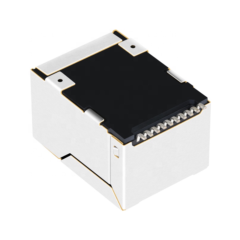 ARSM11-3652I JXD6-0002NL 49F-1201YGD2NL with Leds 100 Base-T Shielded SMT RJ45 8P8C Jack