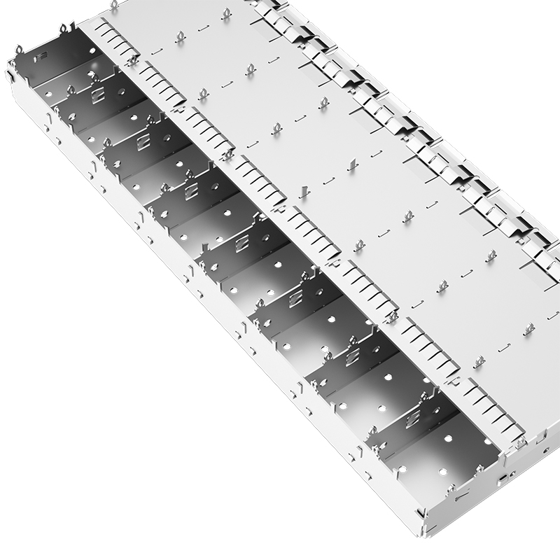2294408-2 TE Compatible Through Hole Ganged 1x8 Ports ZSFP+ Housing Press-Fit SFP+ Cage
