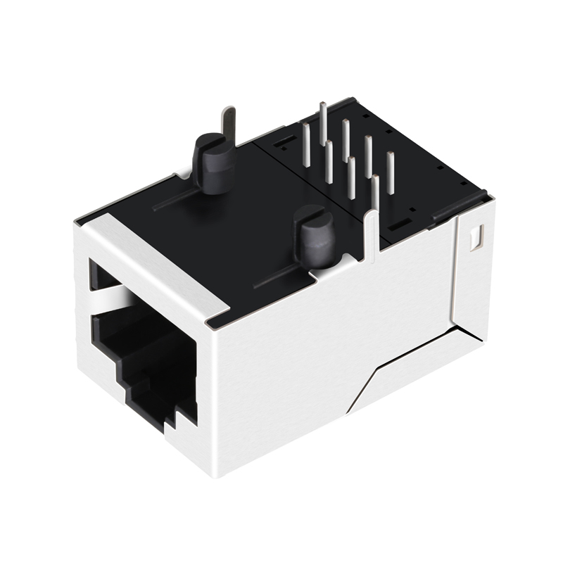 1000Base-T SMT tab up Single Port Modular Jack RJ45 Connector HR961120C