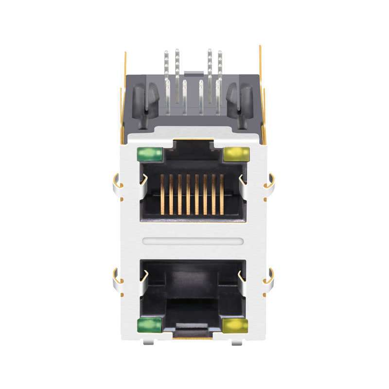 Y/G LEDs 1000 Base-T 2x1 Port RJ45 Stacked Connector RJ 45 Modular Jack LPJG17561BGNL
