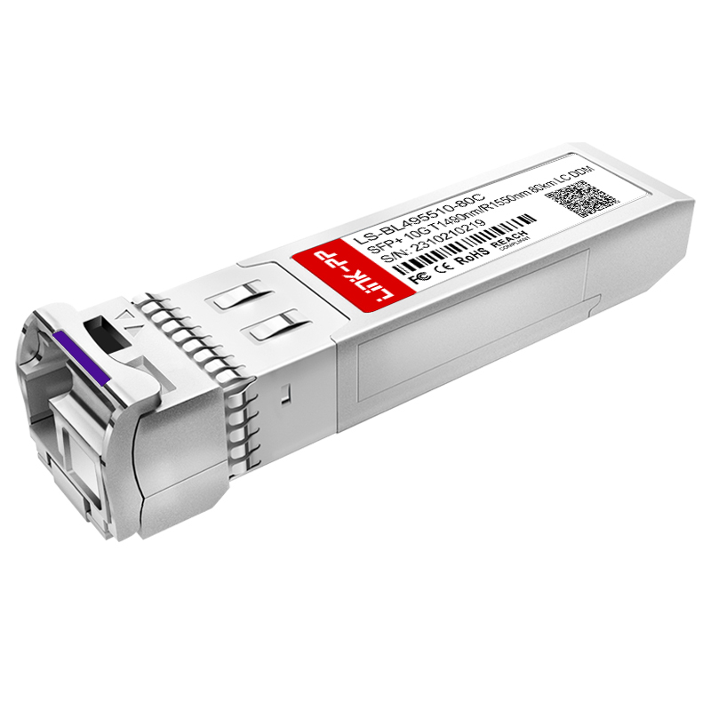 1490nm/1550nm Bidirectional SMF Optical Transceiver Simplex LC 10G BiDi SFP+ Module 80km
