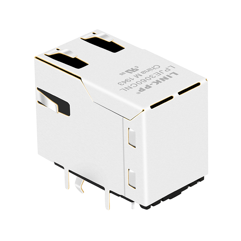 DIP Gold Pleated Network Ethernet PCB Shielded RJ45 Female Combo Jack With Single USB