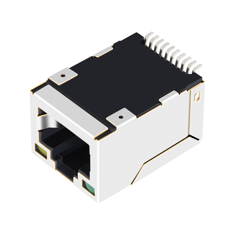 RJ45 SMT Female Connector Outer Shielding View