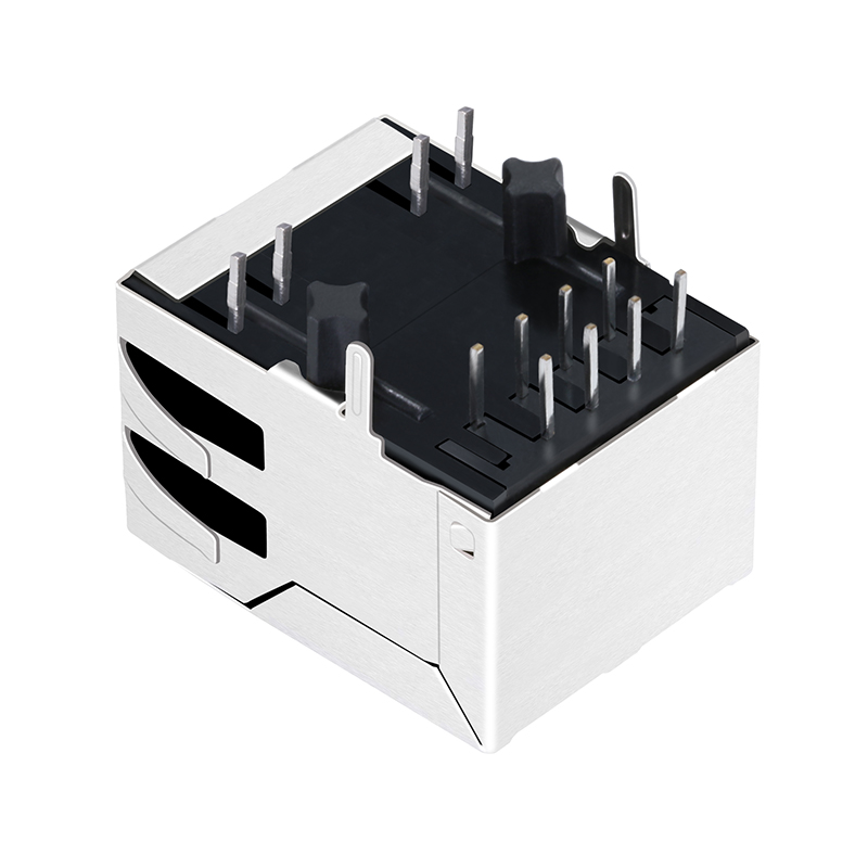 Customized 8P8C PCB Ethernet RJ45 Connector With LED