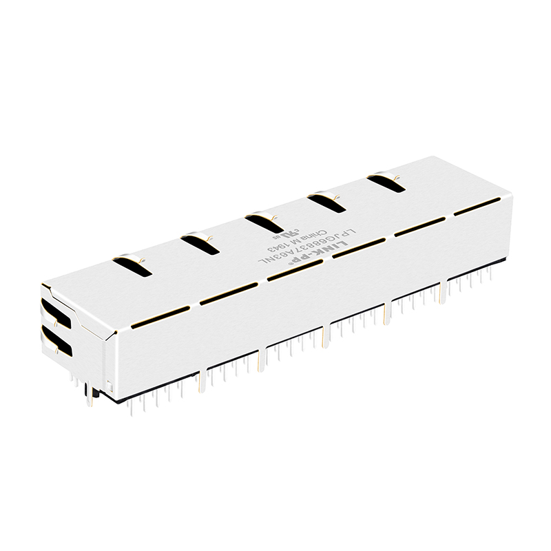 JG0-0070NL PCB Mount 1000 Base-T 10 Pin 1x6 Port Shielded Connectors Ethernet RJ45 Magjack