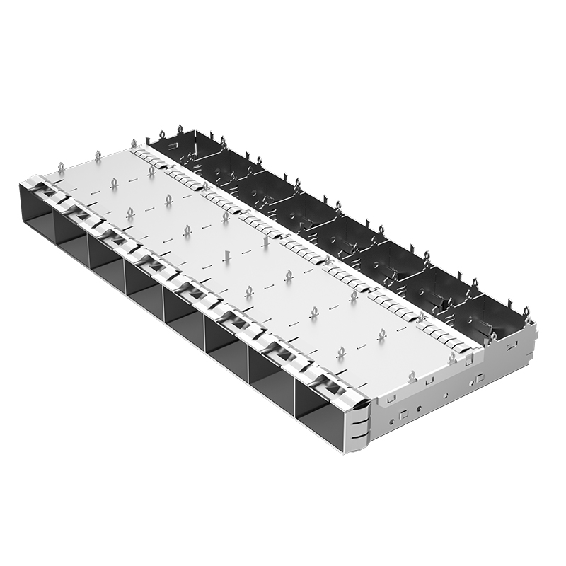 2294408-2 TE Compatible Through Hole Ganged 1x8 Ports ZSFP+ Housing Press-Fit SFP+ Cage