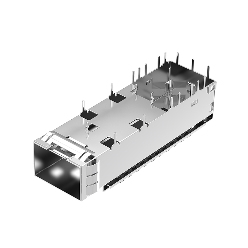 U77-E16D3-3001 Amphenol Compatible Through Hole THT Solder SFP+ Cage With Heatsink