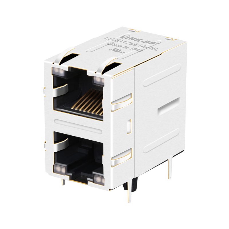 Multi-Port 2X1 Side Entry Through Hole Stacked RJ45 Connector 0845-2D1T-AU 2250174-1 SC861-G8-28 0879-2X1R-Y6