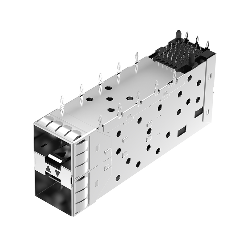 Press-fit SMT Heat Sink EMI Shield Housing Fiber Optic SFP Connector SFP Cage