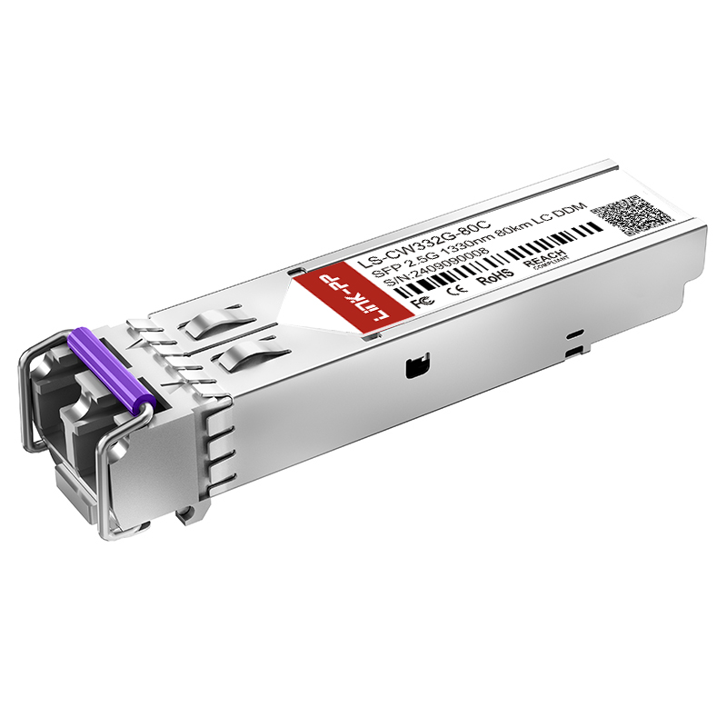 Single Mode CWDM 1270nm-1610nm 2.5G SFP Module 80km Duplex LC SMF Optical Transceiver