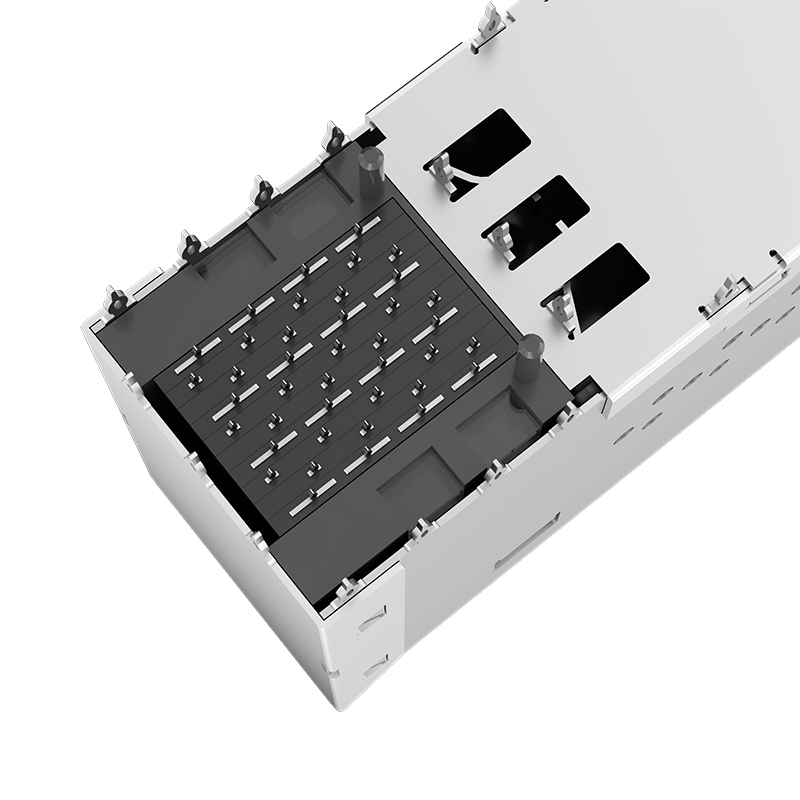 2198318-1 TE Replacement 2x1 Ports Through Hole Press-Fit 40P EMI Shielded ZSFP+ Cage With Connector