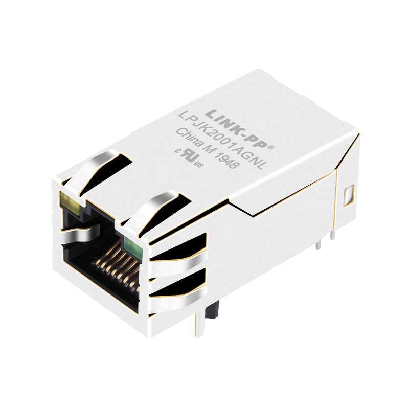 HR851140A Magnetic RJ45 Modular Jack Female RJ45 Connectors With Shield Boot