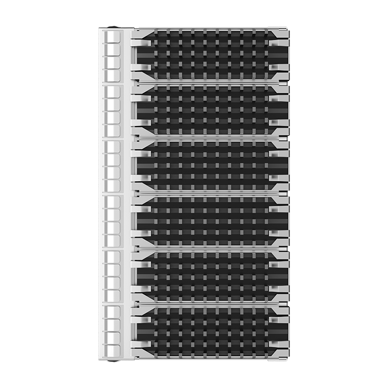 2198235-1 TE Replacement Through Hole 1x6 Ports EMI Shielded Press Fit SFP+ Cage With Heat Sink