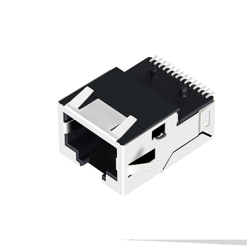 With PoE Single Port 8P8C Modular Jack SMT RJ45 Connector